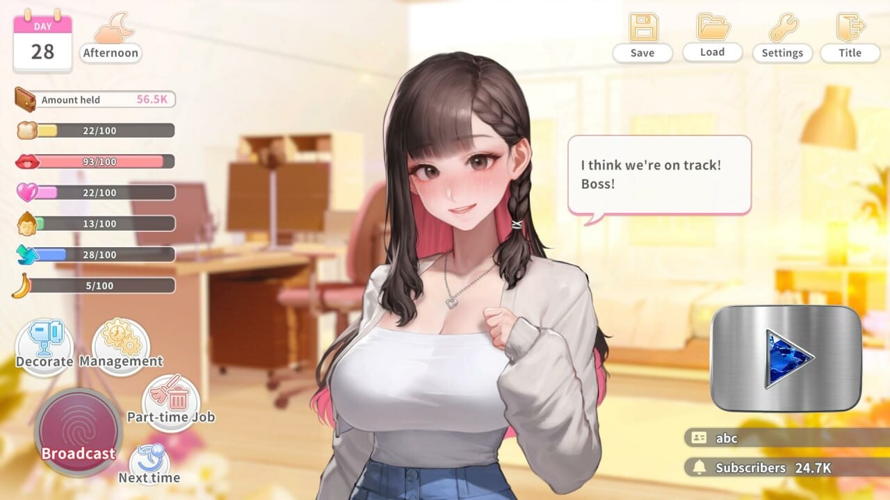 更新[养成互动SLG/动态] 直播开始！VTuber出道指南 Streaming ON! VTuber Training v1.09 官中步兵版+存档 [550M]