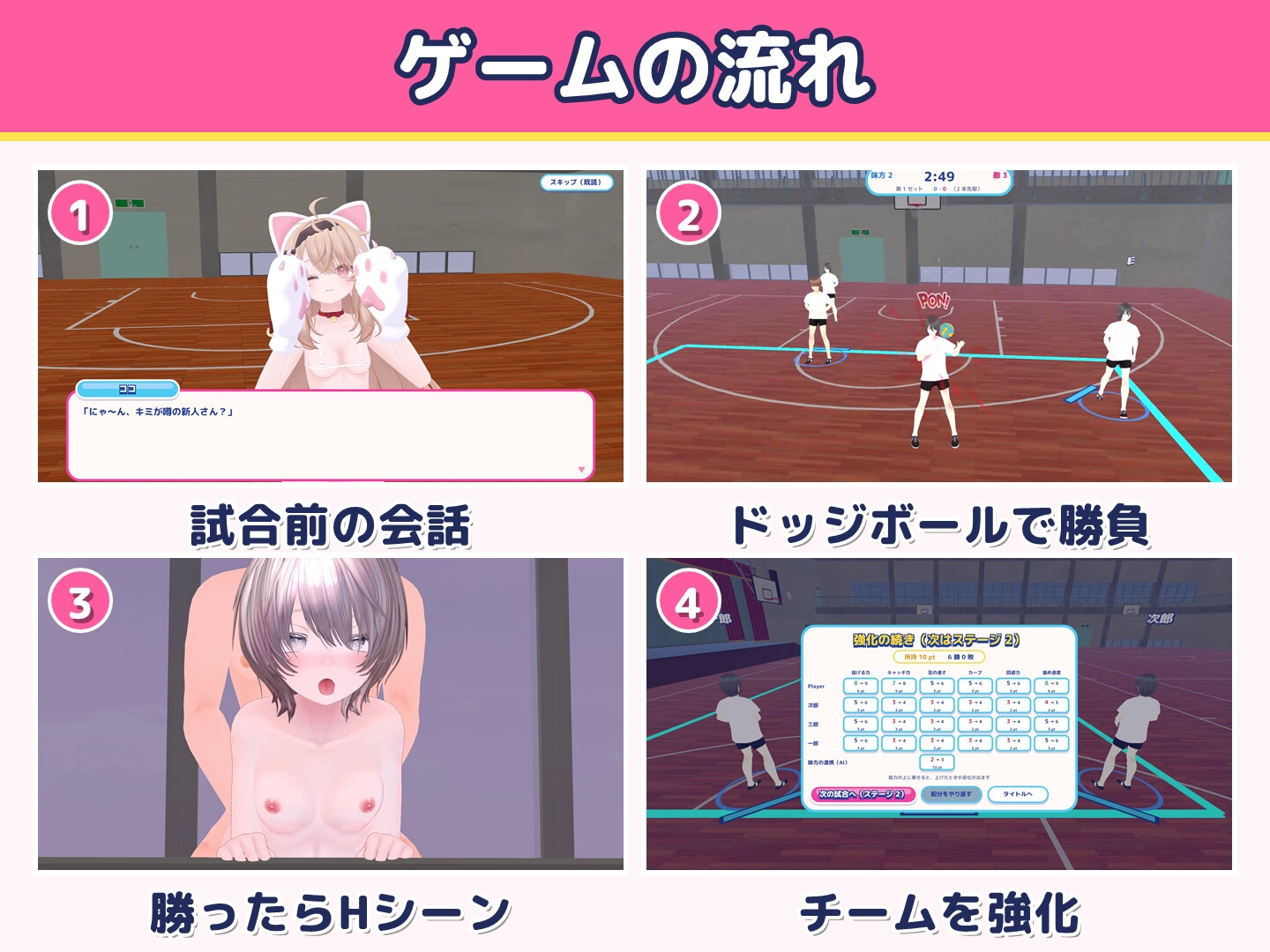 新作[日式3D/巨乳动态] 心跳♡女生闪避球！ ドキドキ♡ガールズドッジ! 生肉版+自带全回想 [270M]