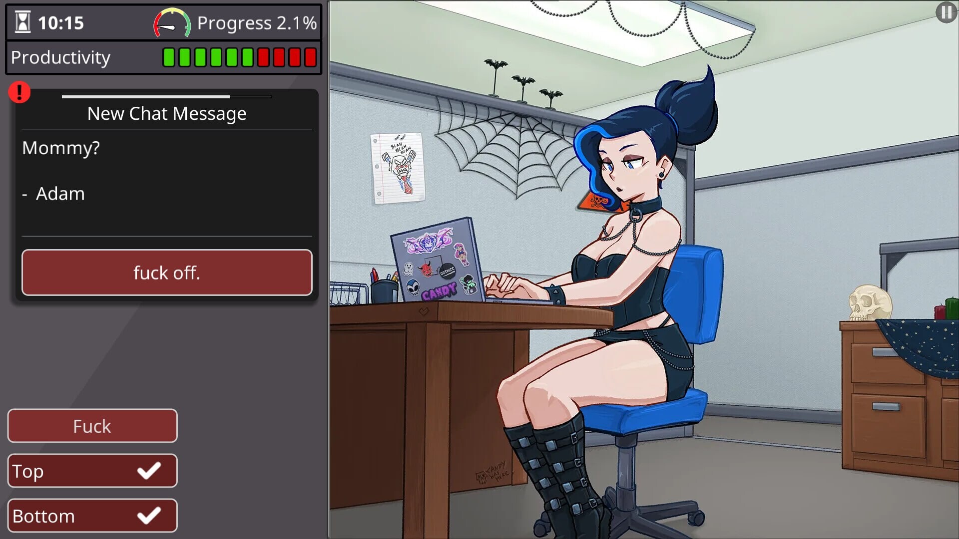 更新[欧美SLG/露出动态] 摸鱼打炮 勉强工作 Barely Working v24.0 官中步兵版+作弊 [220M]