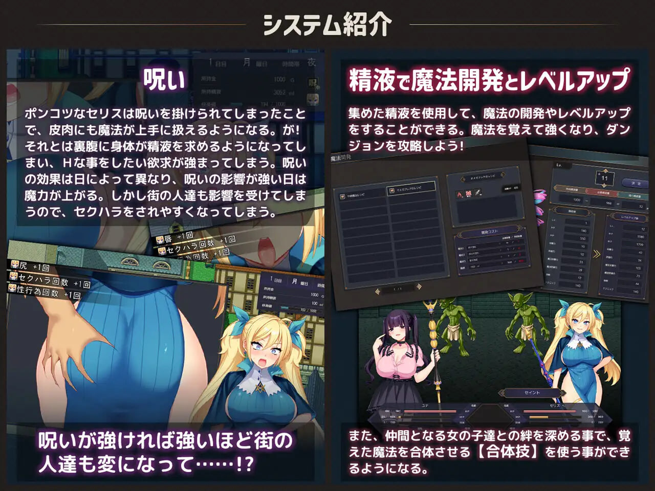 更新[爆款RPG/战斗H/巨乳援交] 废柴魔法使赛莉丝的H冒险记 ～因H的诅咒而变成渴望精液之躯的魔法使～ ポンコツ魔法使いセリスのHな冒険記 ～Hな呪いで精液を求める身体になった魔法使い～ v1.0.2 AI汉化版+存档 [2.40G]