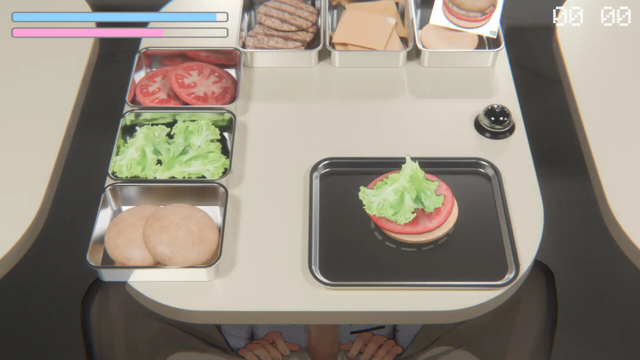 更新[日式SLG/男性受/动态] 汉堡店的四个夜晚 Four Nights at the Burger Shop ～ハンバーガー食べながら食べられるミニゲーム～ v26.10.10 官中版+DLC+存档 [120M]