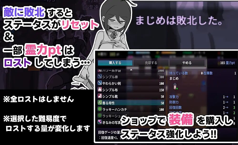新作[日式RPG/调教堕落/动态] 退魔巫女真姬，出击！！ 退魔巫女まじめ、イきます!!【おっぱいローグライト/手描きアニメ】 内嵌AI汉化版+自带全回想 [PC+安卓 650M]
